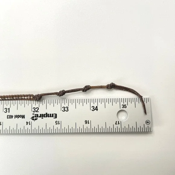 Chan Luu Sterling Silver Wrap Bracelet Brown Leather 925 Stamped 36" - Picture 5 of 5